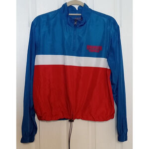 Stranger Things 1/4 Zipper Blue/Red Windbreaker Jacket Youth Med
